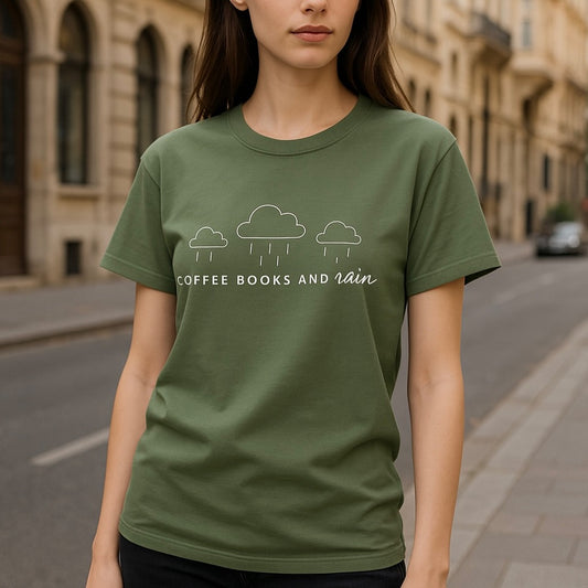 Clouds Printed Basic Tees