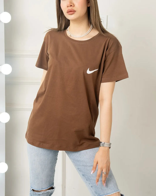 Check Printed Basic Tees