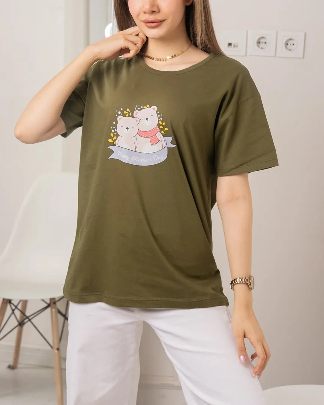 Bears Printed Basic Tees