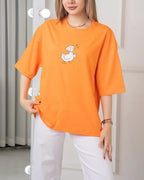 Little Quacker Printed Drop Shoulder Tees