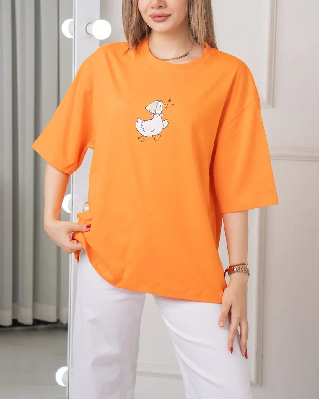Little Quacker Printed Drop Shoulder Tees