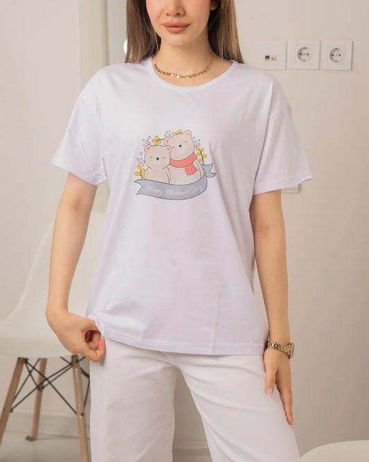 Bears Printed Basic Tees