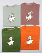 Little Quacker Printed Drop Shoulder Tees