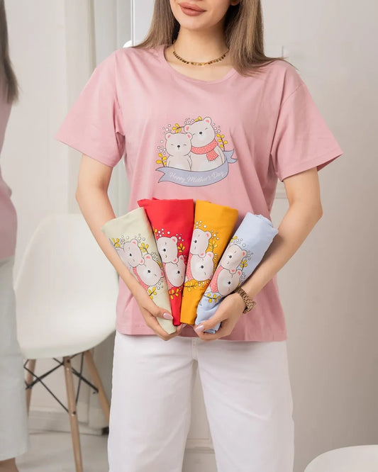 Bears Printed Basic Tees