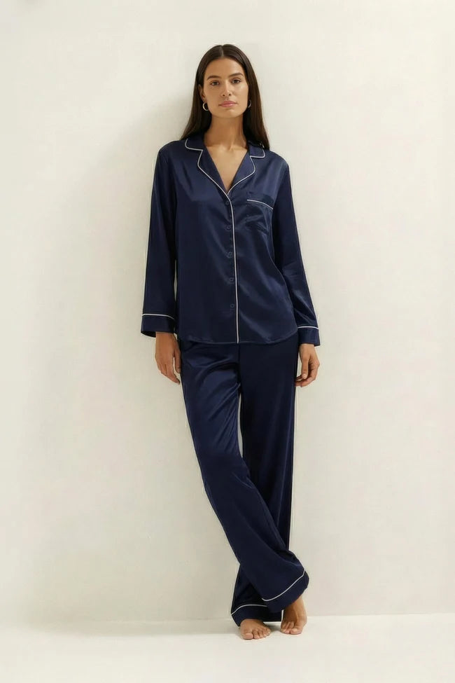 PLAIN SILK - NAVYBLUE