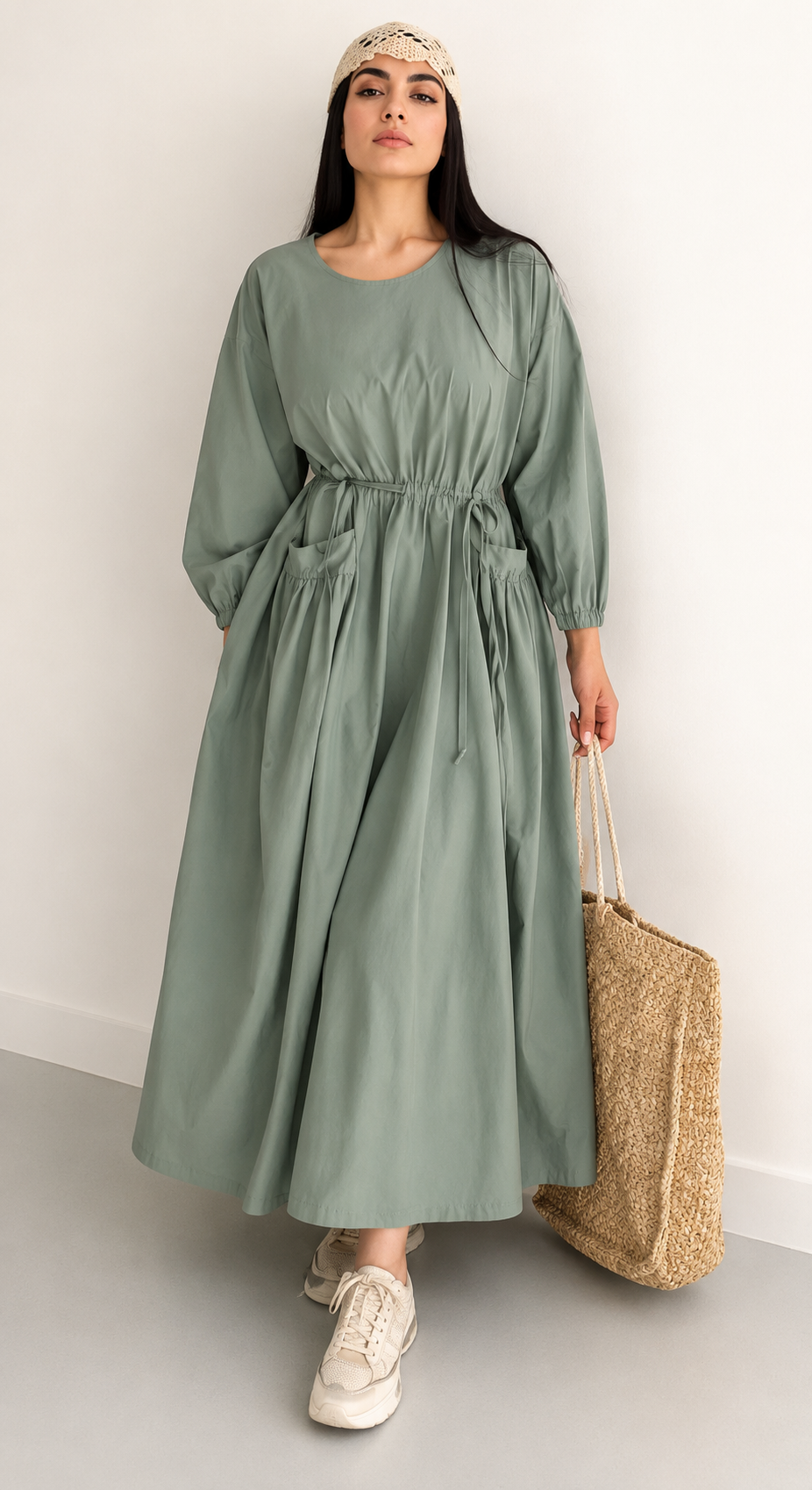 Linen Maxi Dress – Breathable Elegant Nightwear