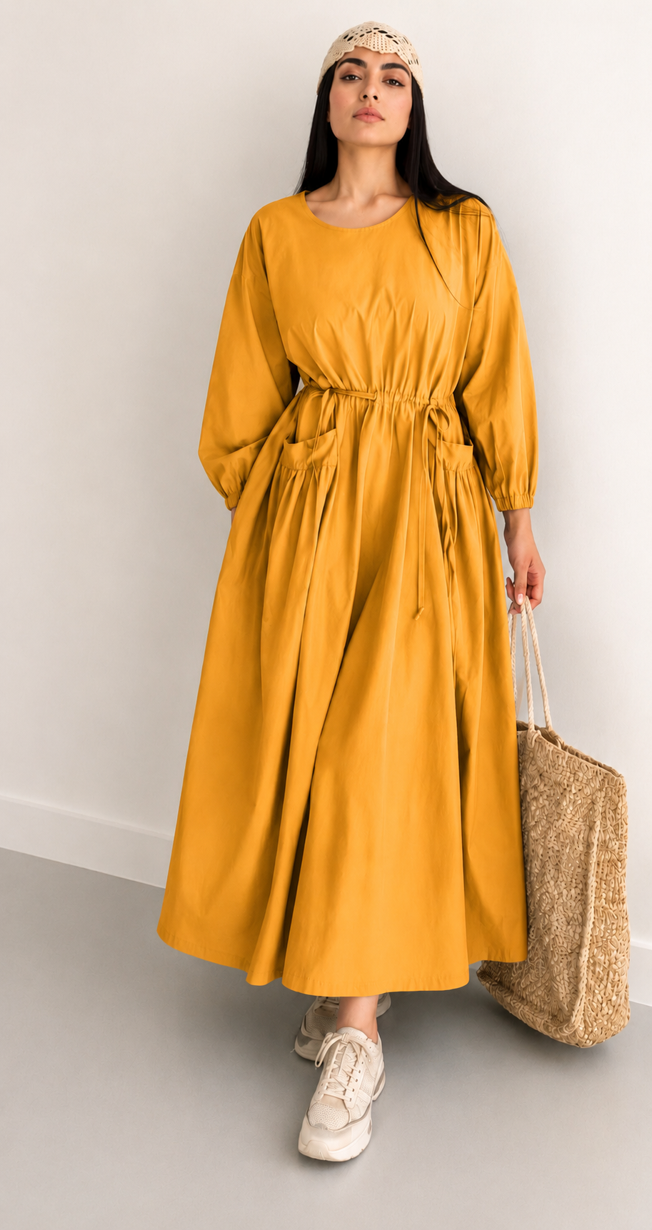 Linen Maxi Dress – Breathable Elegant Nightwear