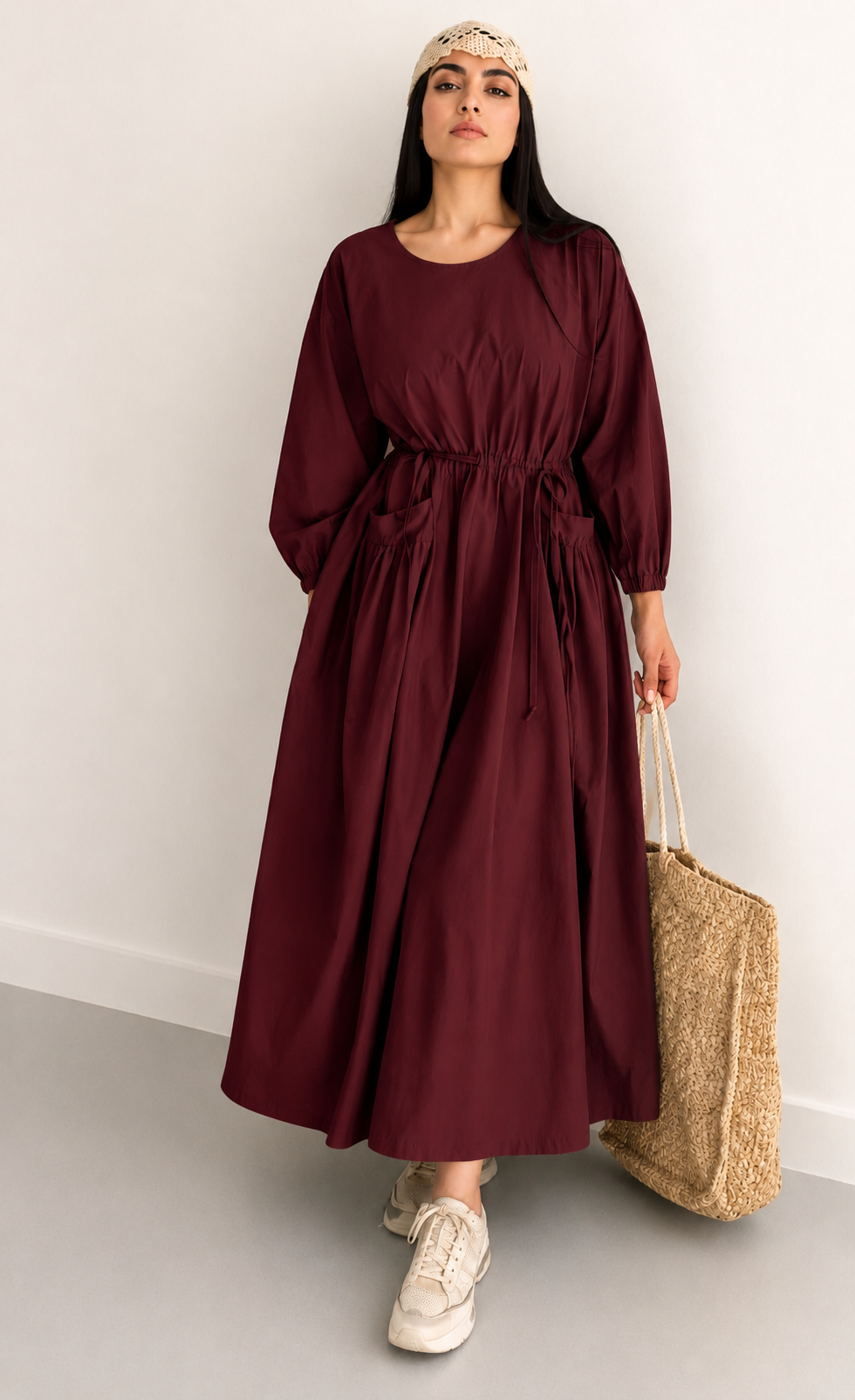 Linen Maxi Dress – Breathable Elegant Nightwear