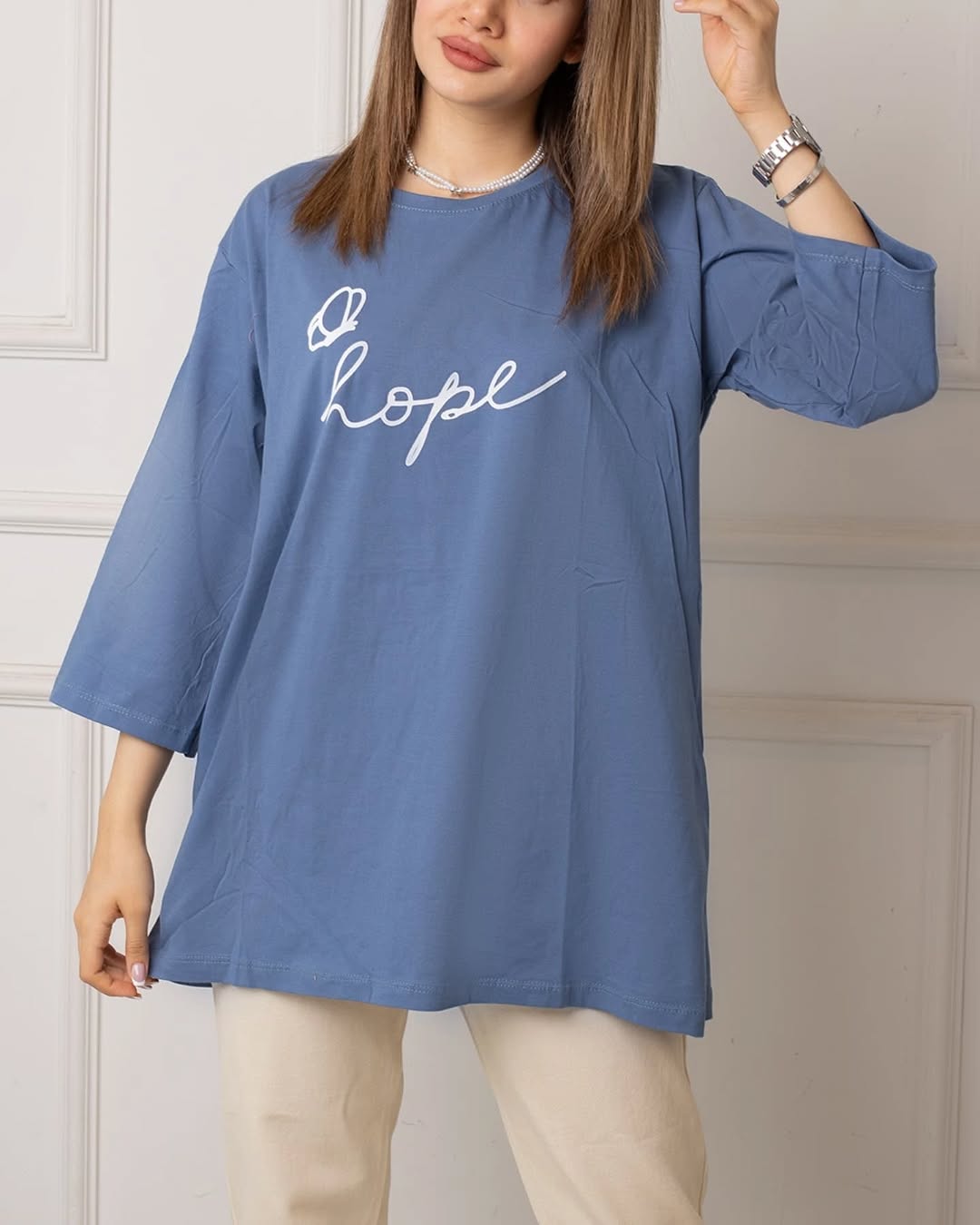 Hope Printed Drop Shoulder Tees