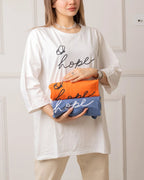 Hope Printed Drop Shoulder Tees