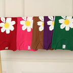 Sun Flower Printed Drop Shoulder Tees