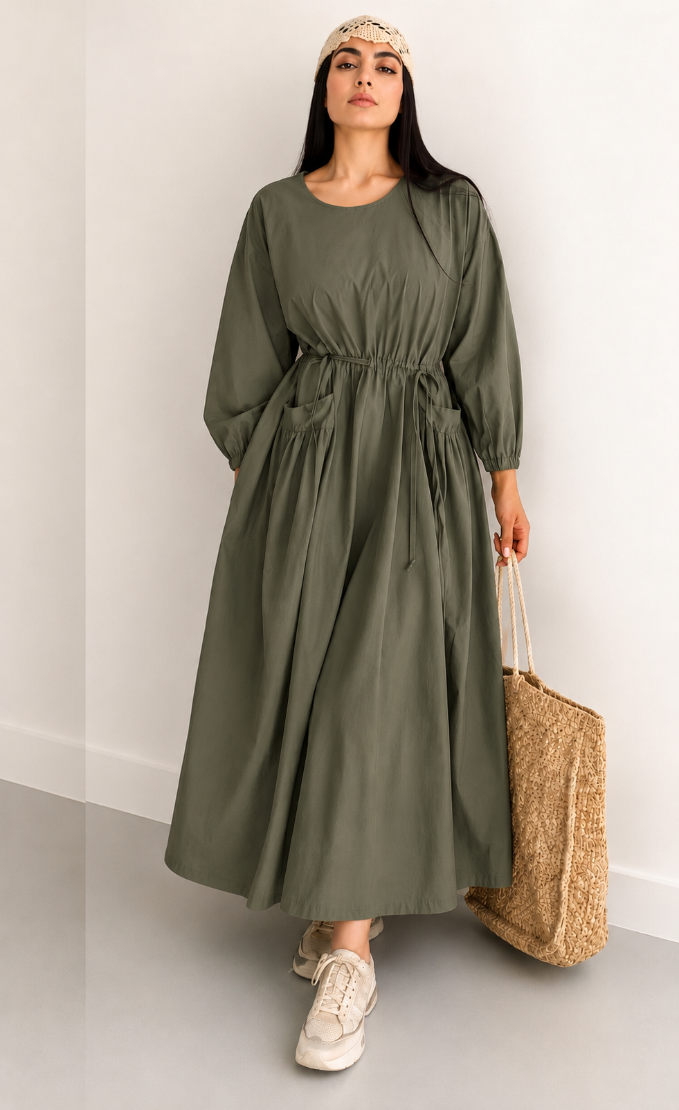 Linen Maxi Dress – Breathable Elegant Nightwear