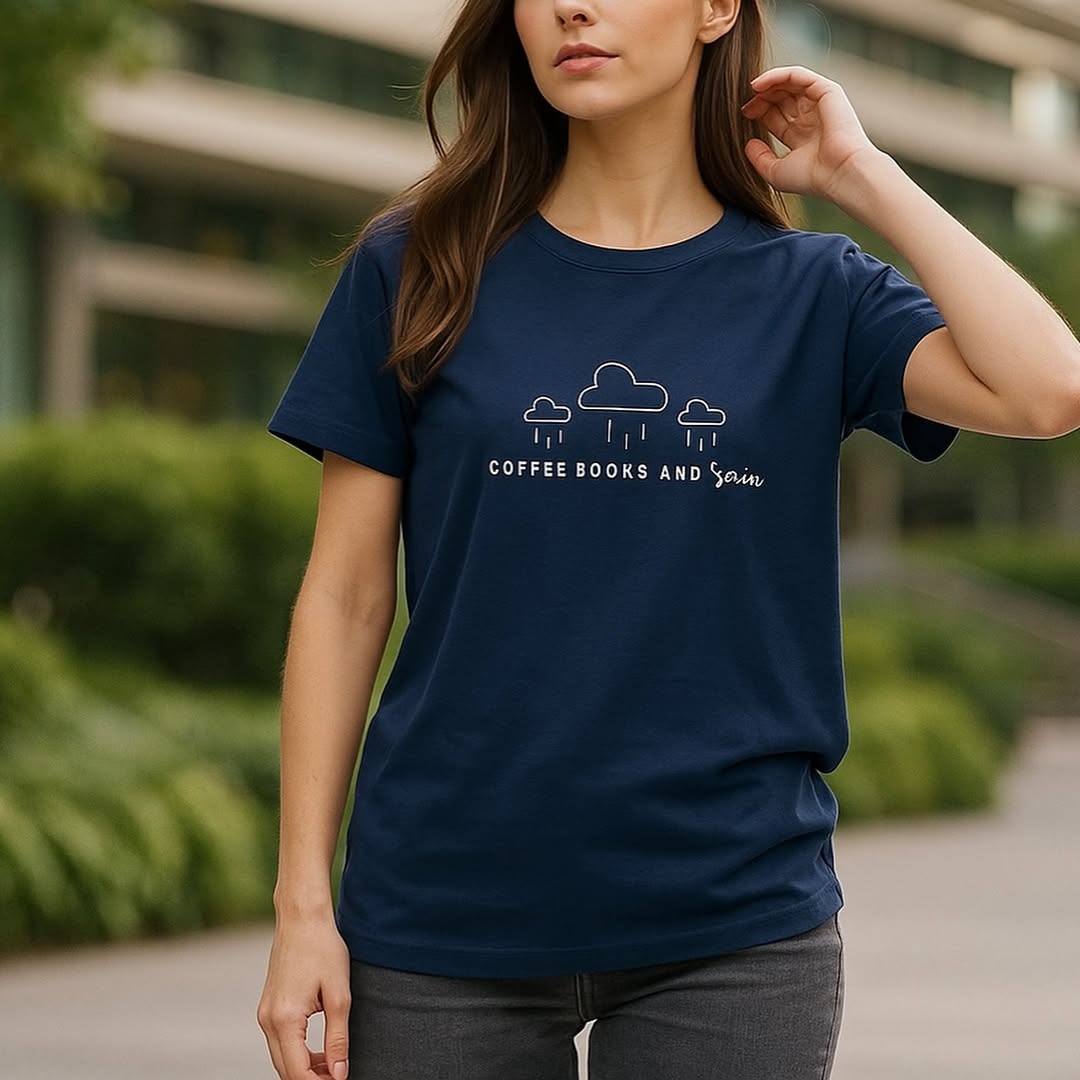 Clouds Printed Basic Tees