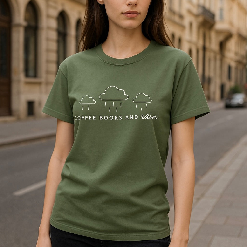 Clouds Printed Basic Tees