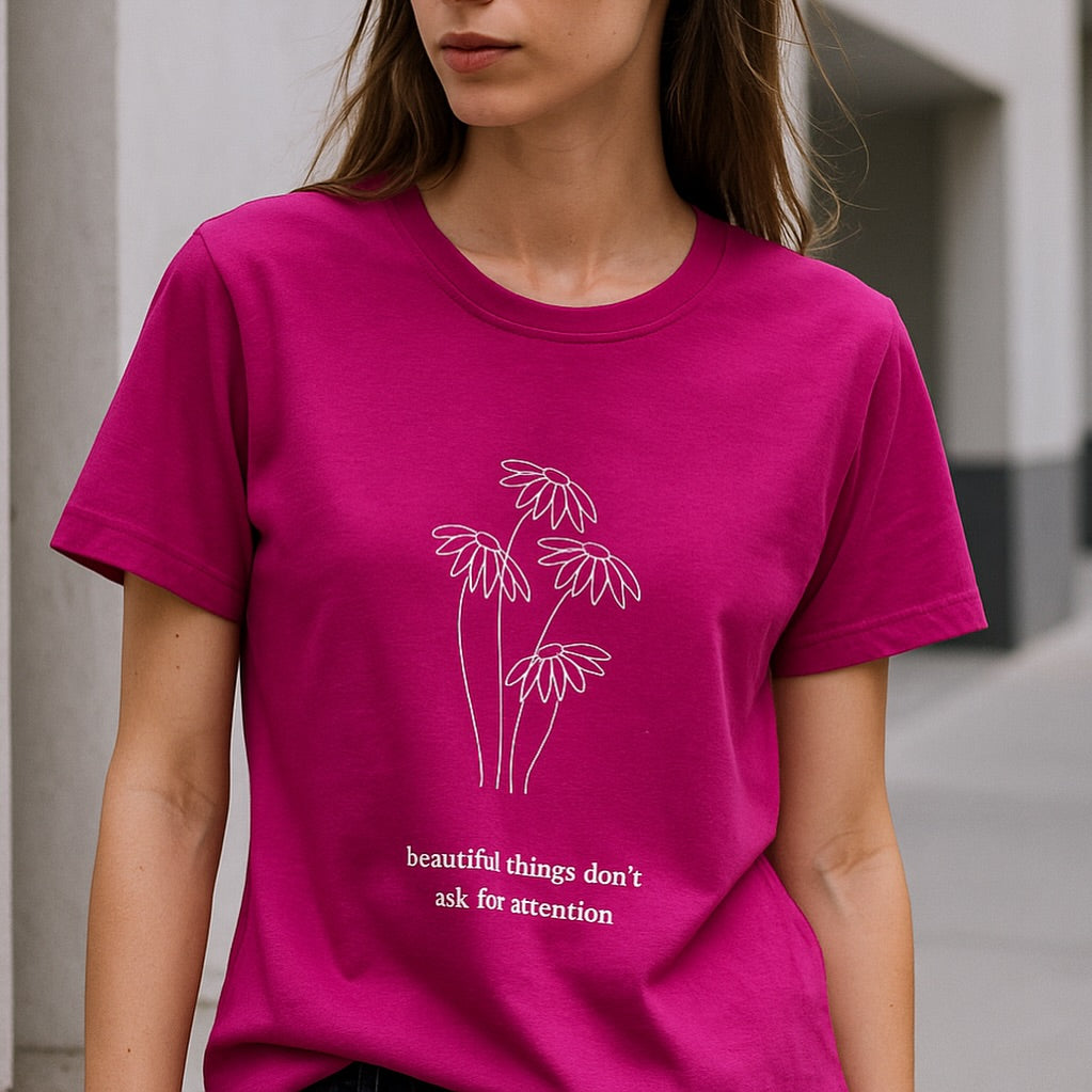 Flowers Printed Basic Tees