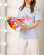 U Me Printed  Drop Shoulder Tees
