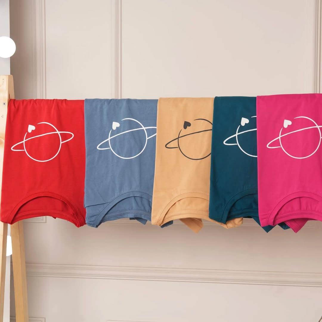 Planet Printed Drop Shoulder Tees