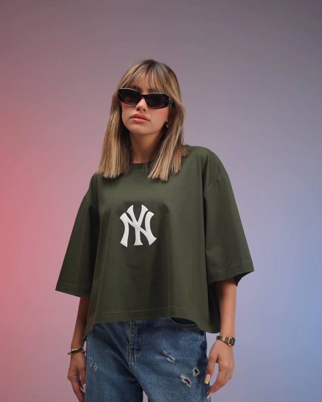 NY Printed Drop Shoulder Tees