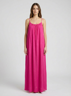 STUNNING BACKLESS MAXI DRESS -  PINK
