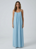 STUNNING BACKLESS MAXI DRESS - SKY BLUE