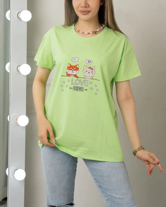 Love Forever Printed Basic Tees