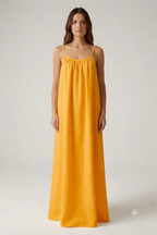 Premium Women's Linen STUNNING BACKLESS MAXI DRESS