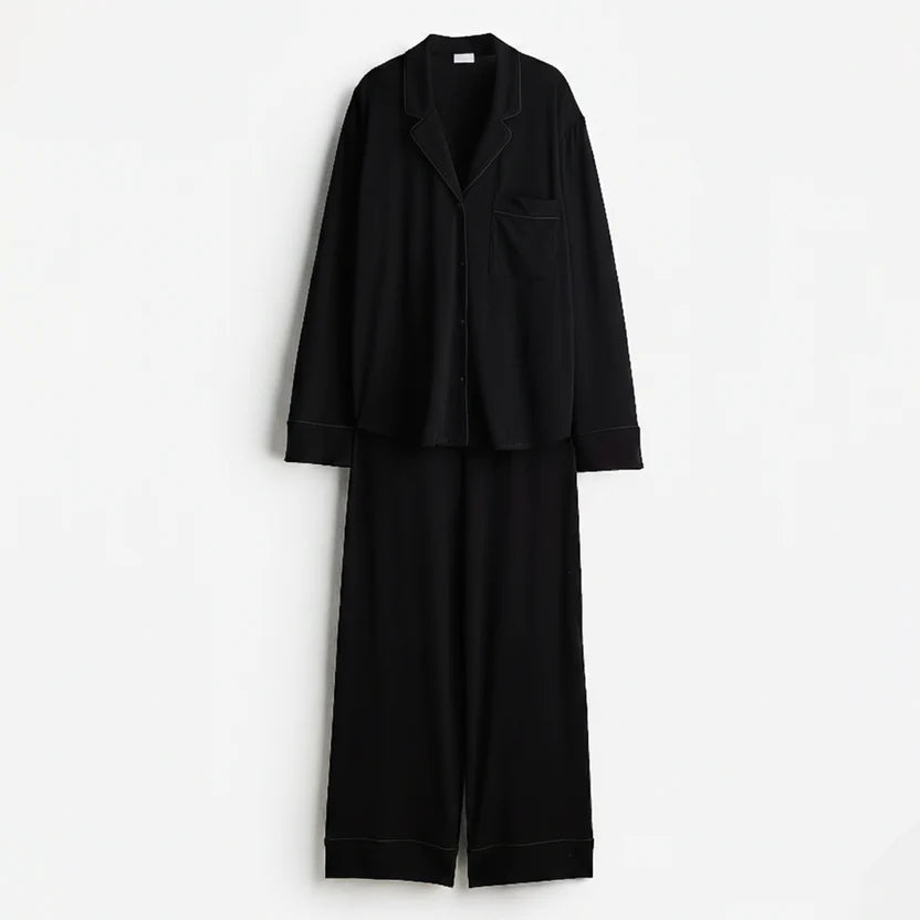 Cloud Pajama Set - Black