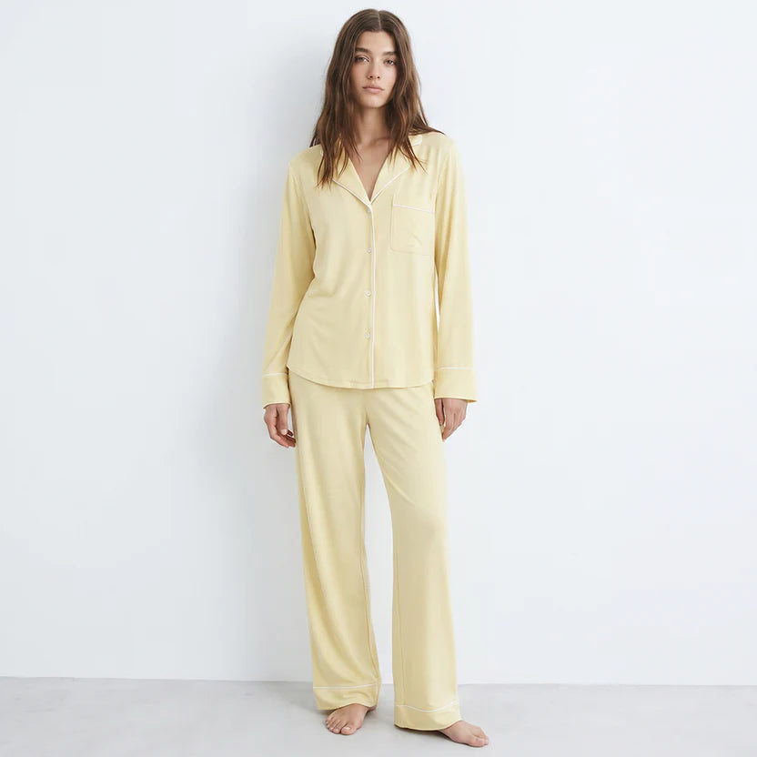 LINEN PAJAMA SET - Butter
