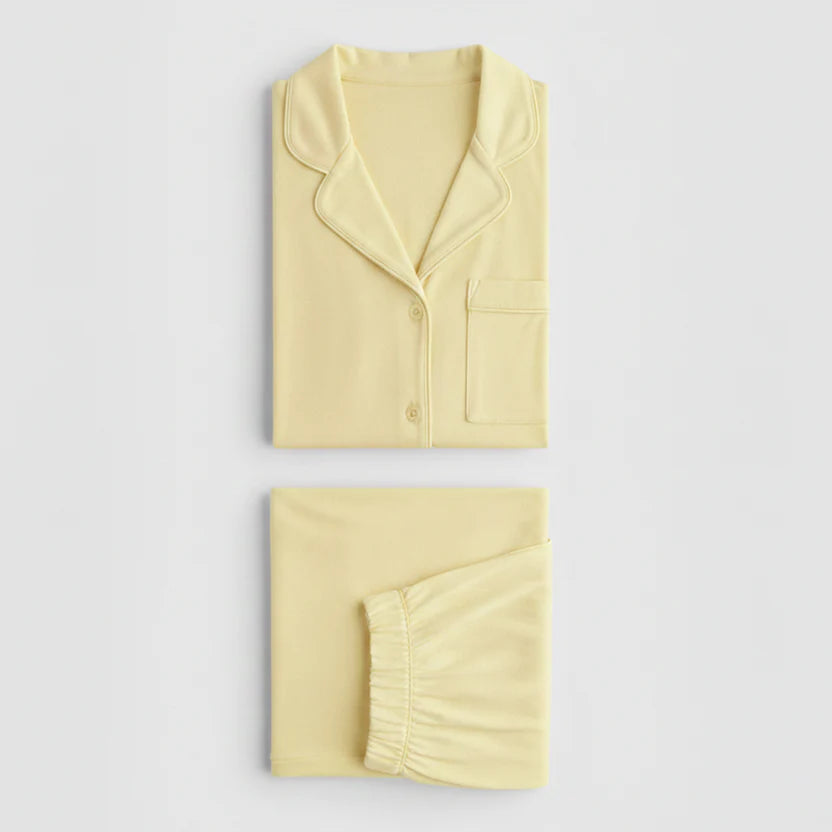 LINEN PAJAMA SET - Butter