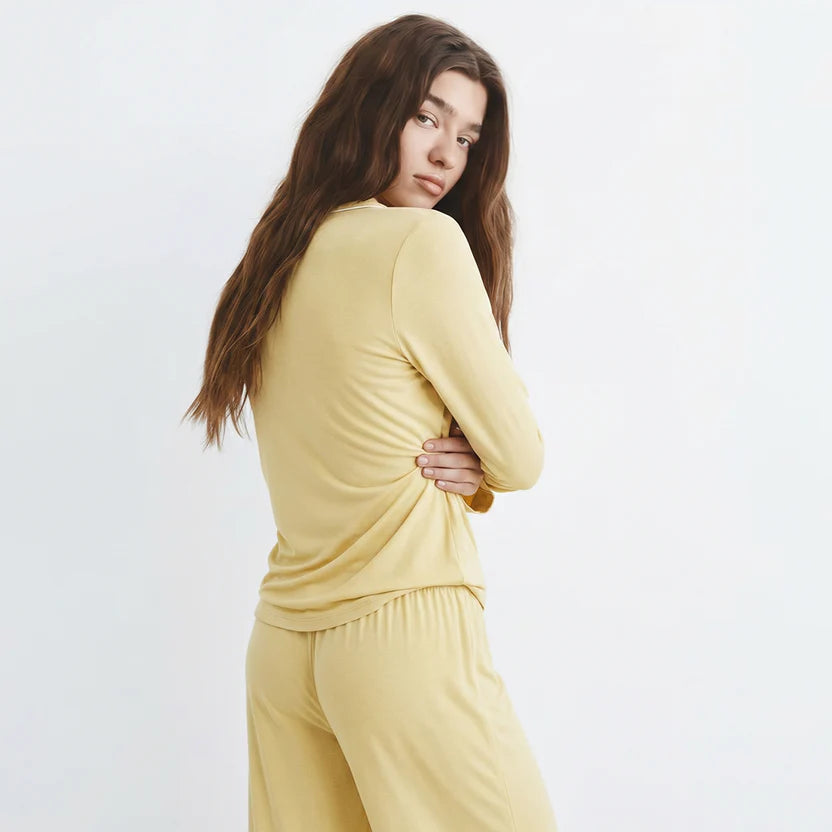 LINEN PAJAMA SET - Butter
