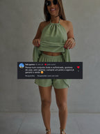 Premium Women's Linen CONJUNTO LINEN TWO-PIECE SET