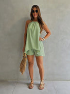 Premium Women's Linen CONJUNTO LINEN TWO-PIECE SET