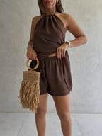 Premium Women's Linen CONJUNTO LINEN TWO-PIECE SET