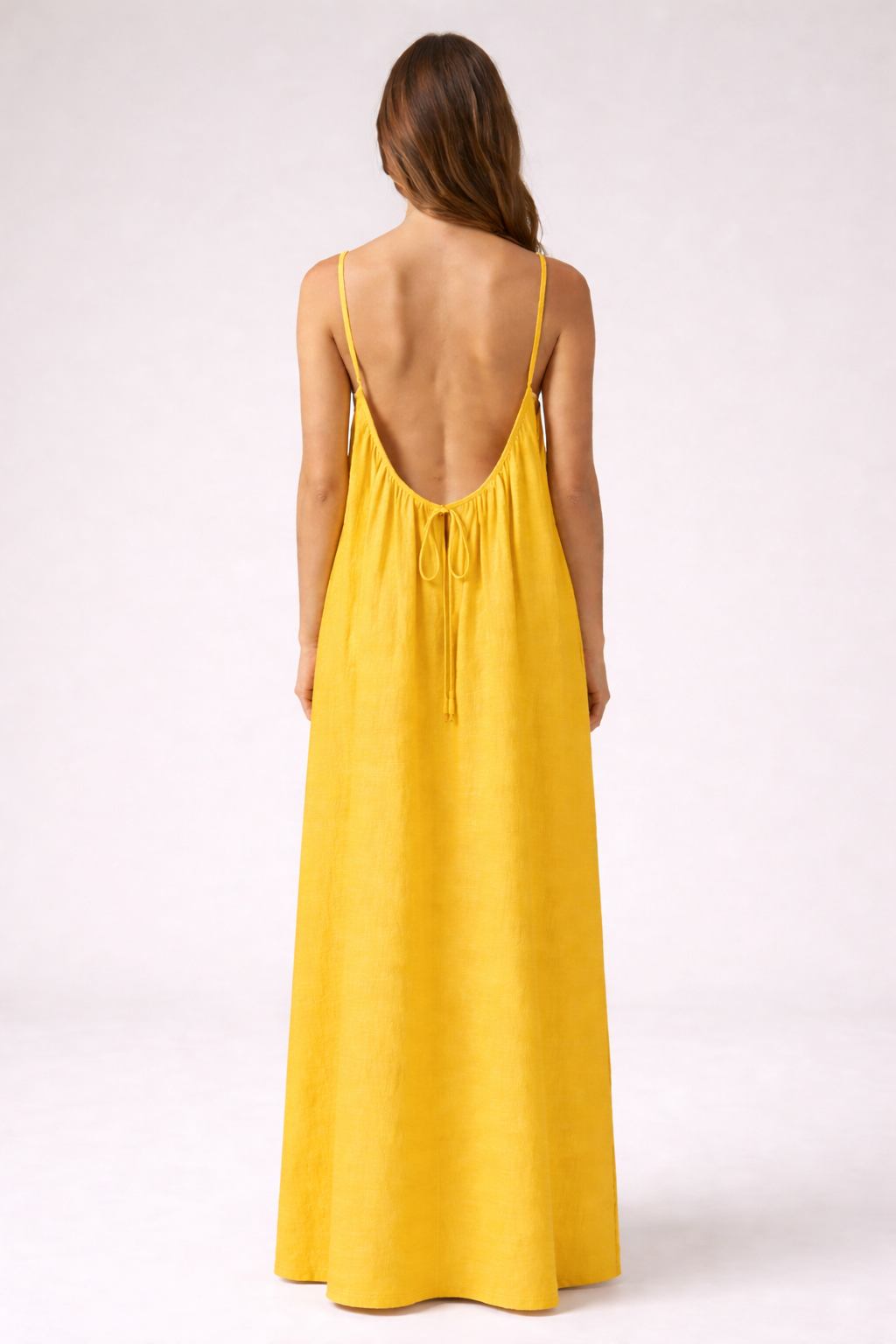 Premium Women's Linen STUNNING BACKLESS MAXI DRESS