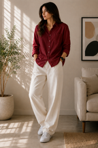Premium Women's Classic Linen Relaxed Shirt