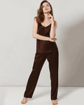 CAMI SILK - DARK BROWN