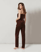 CAMI SILK - DARK BROWN