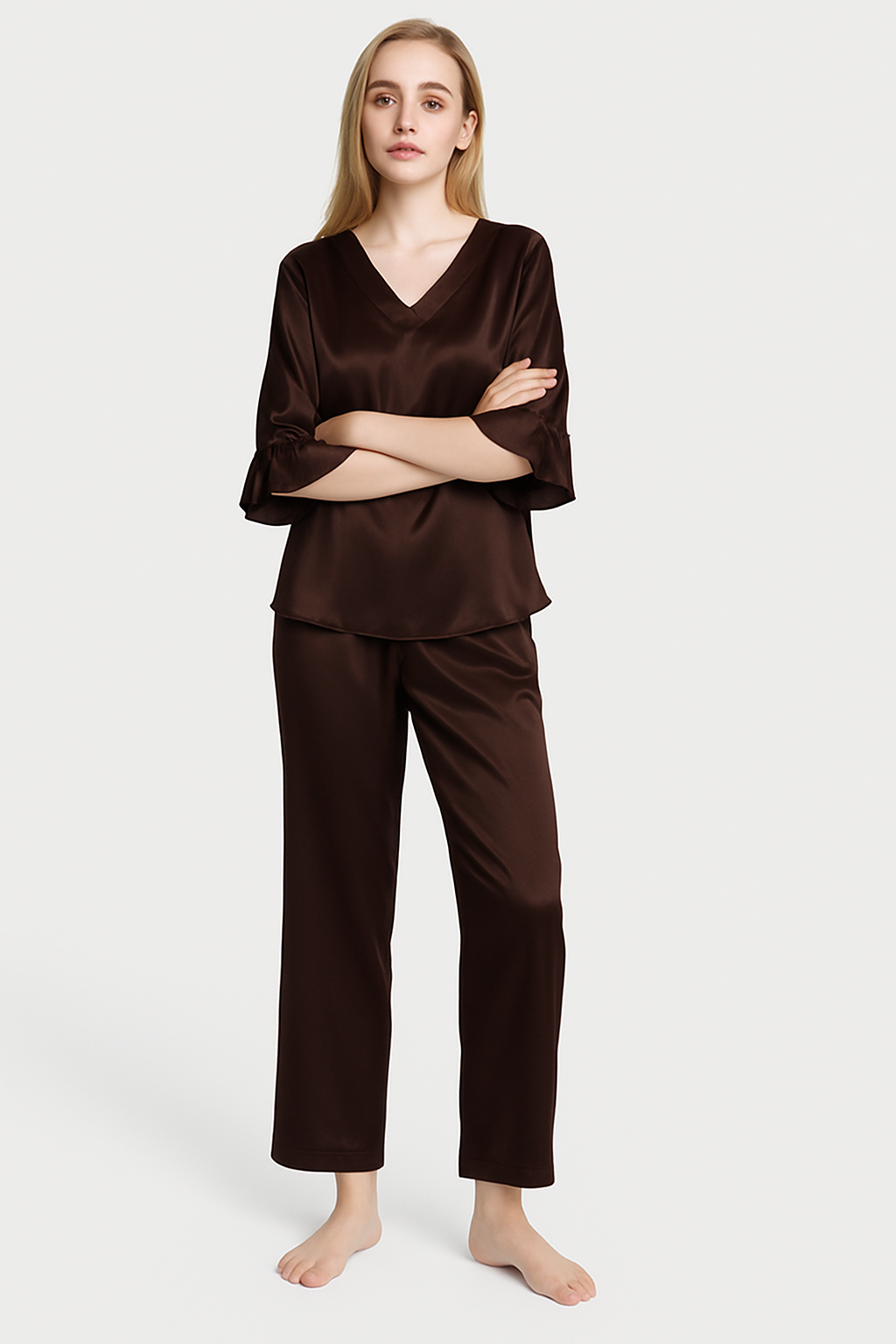 SILK NETRIBBON - BROWN