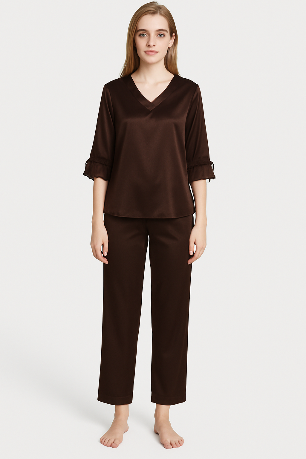 SILK NETRIBBON - BROWN