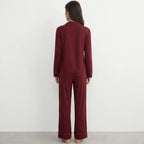 Cloud Pajama Set - Deep Red