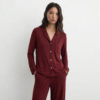 Cloud Pajama Set - Deep Red
