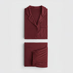 Cloud Pajama Set - Deep Red