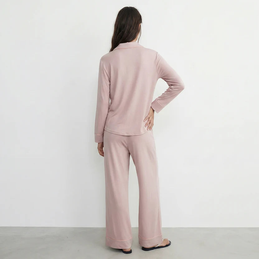 LINEN PAJAMA SET - Dusty Pink