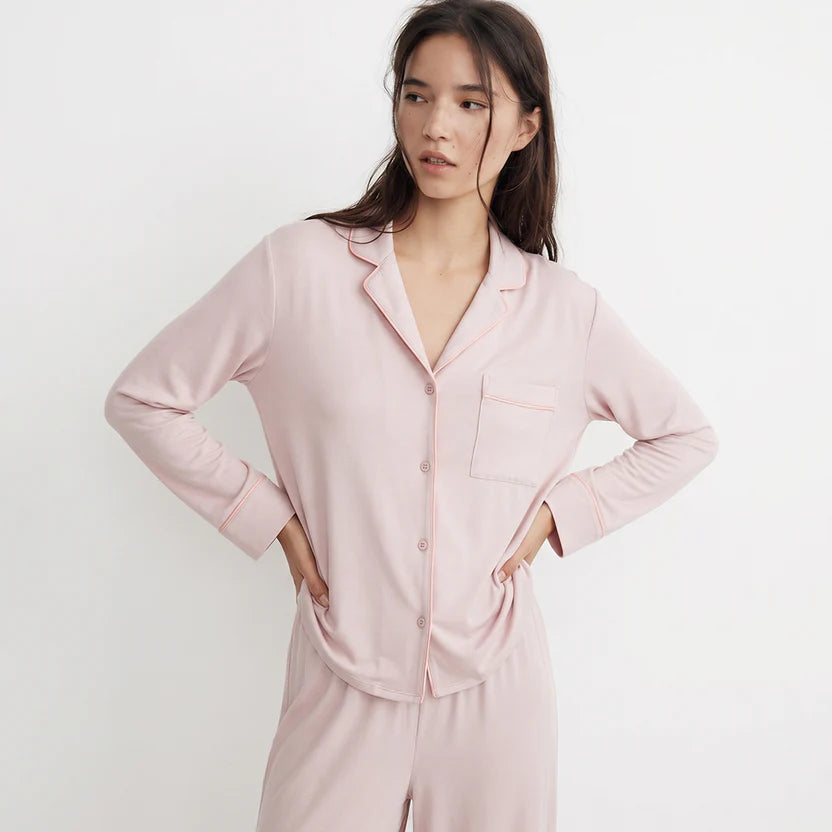 LINEN PAJAMA SET - Dusty Pink