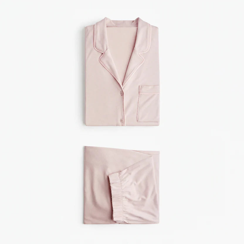 LINEN PAJAMA SET - Dusty Pink