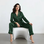 PLAIN SILK-NIGHT SUIT