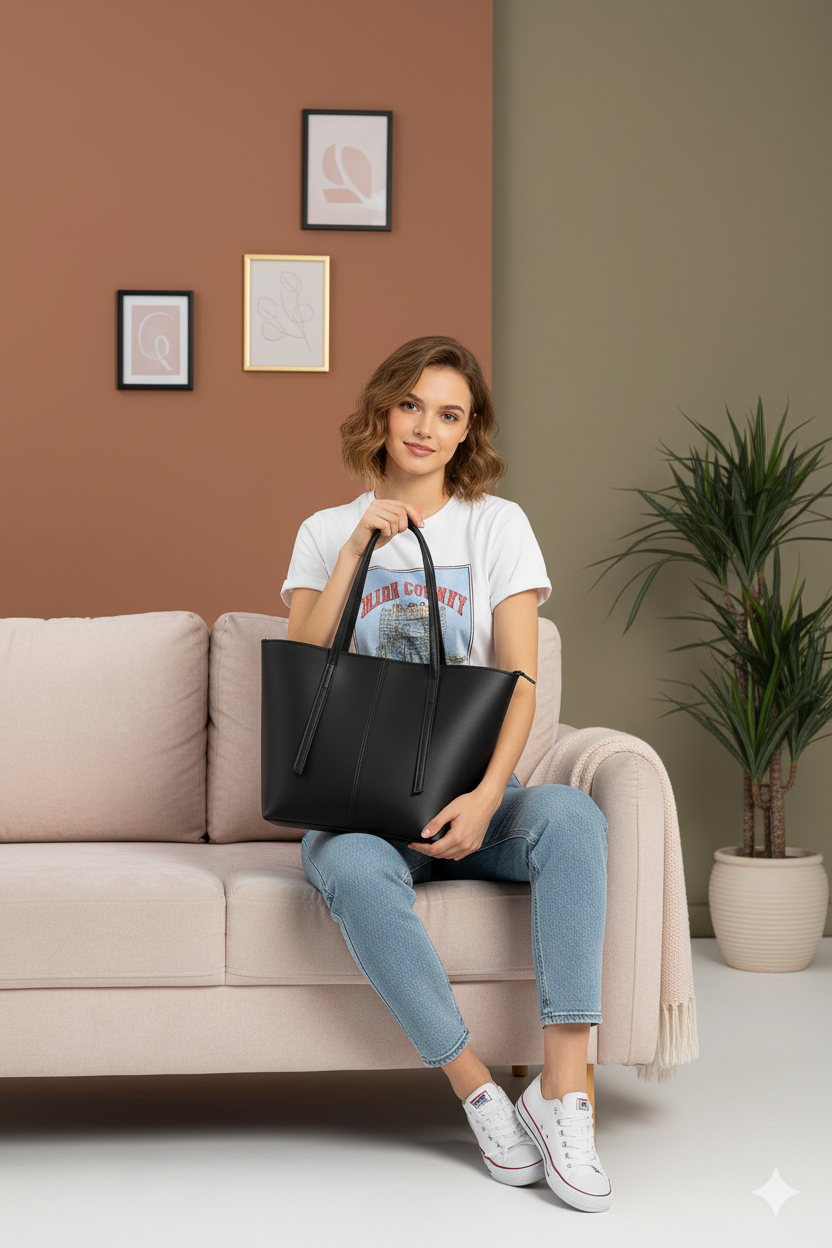 BIG SIZE CYNTHETIC TOTE BAG