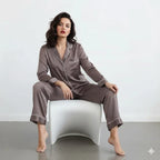 PLAIN SILK-NIGHT SUIT