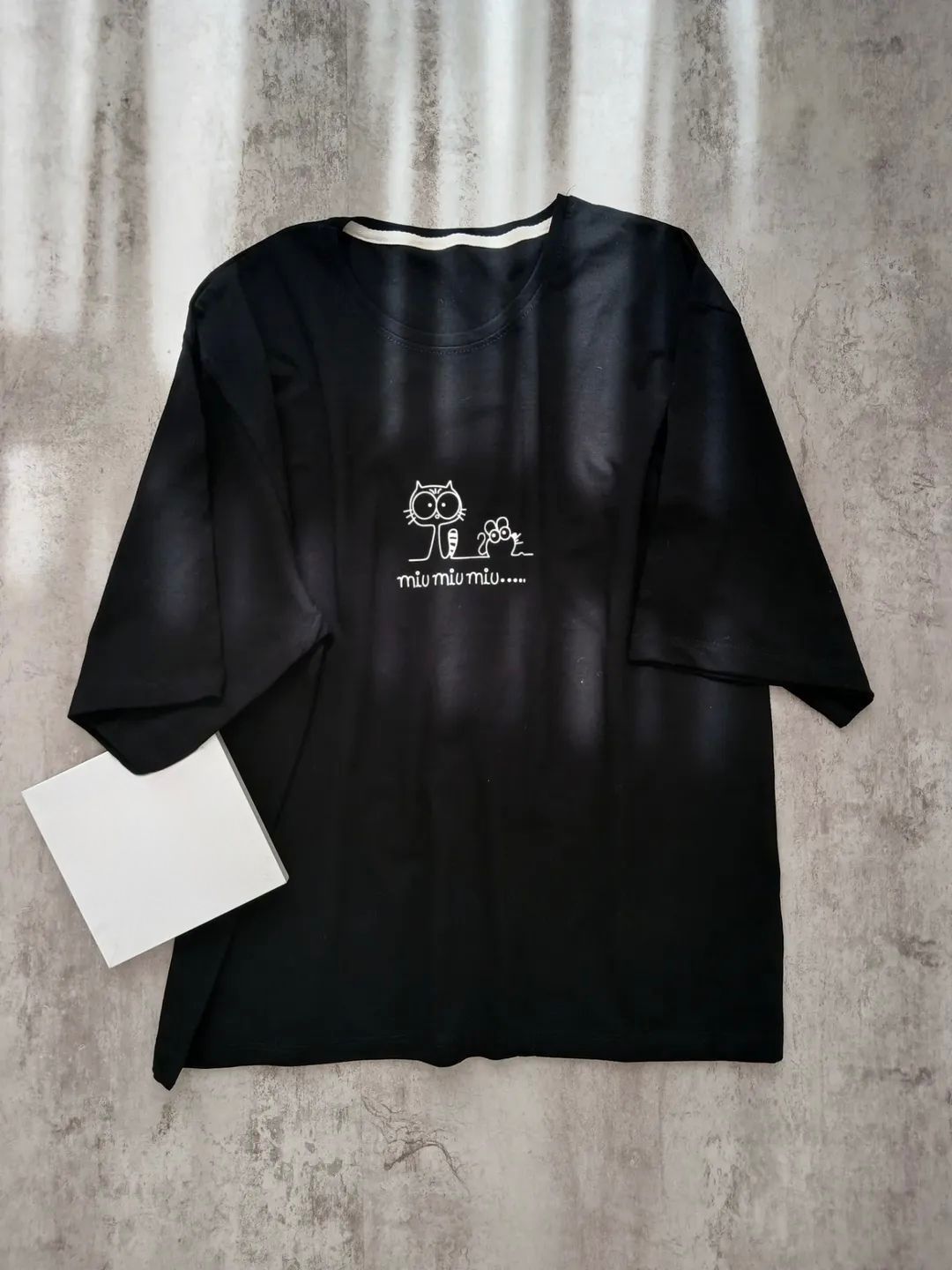 Miu Miu Miu Printed Drop Shoulder Tees