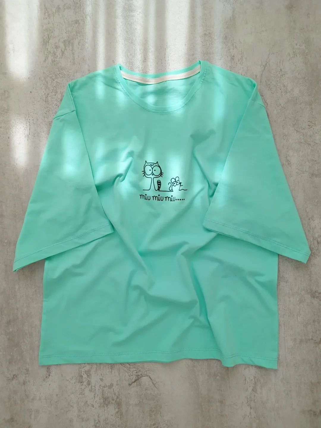 Miu Miu Miu Printed Drop Shoulder Tees